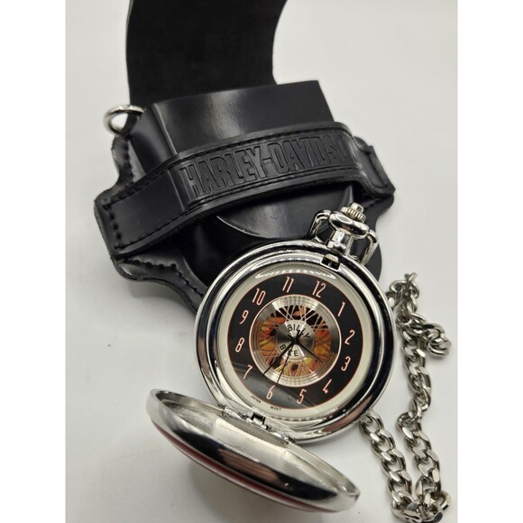 Men's Pocket Watch FRANKLIN MINT "Harley-Davidson". Billy Bike - Picture 9 of 12